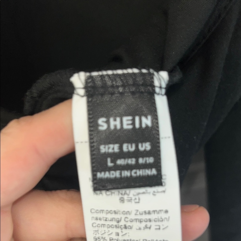 SHEIN Black Hi-low Long Sleeve Crop Top - Picture 8 of 8